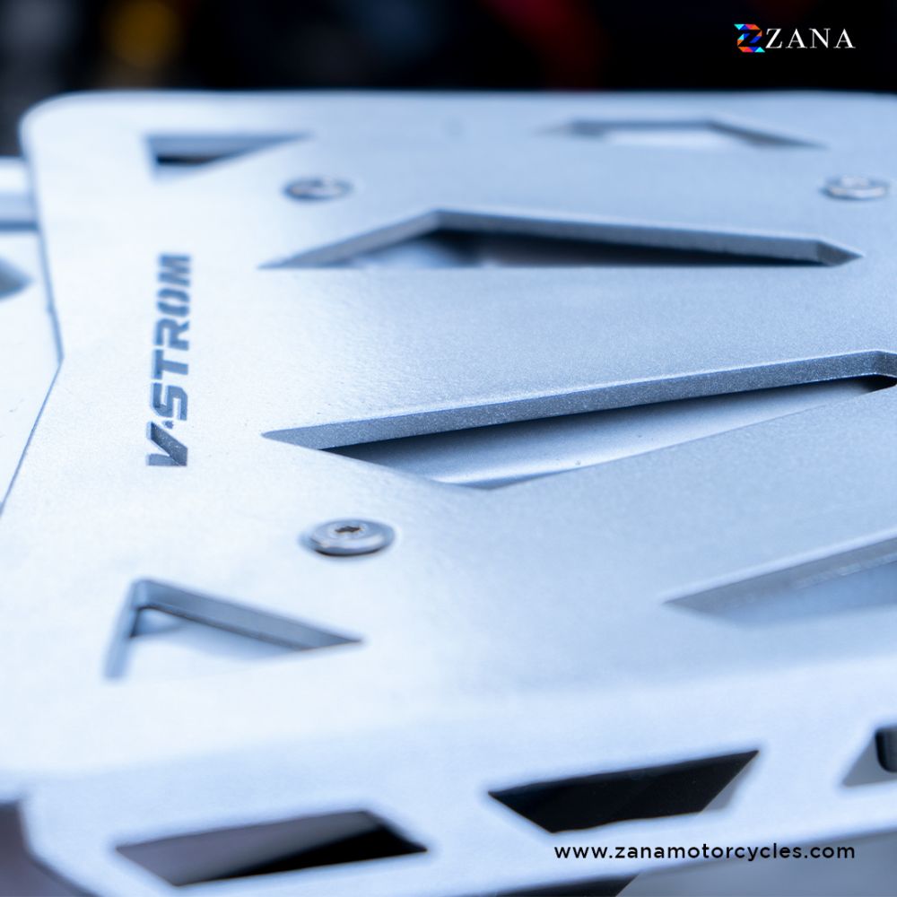 ZANA -NEW TOP RACK PLATE FOR V-STROM 250 SILVER