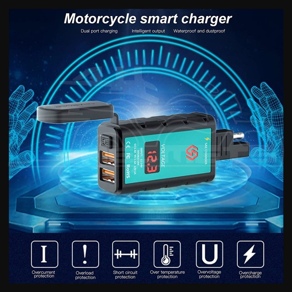 MH Moto Easy Motorcycle USB charger with wiring harness
