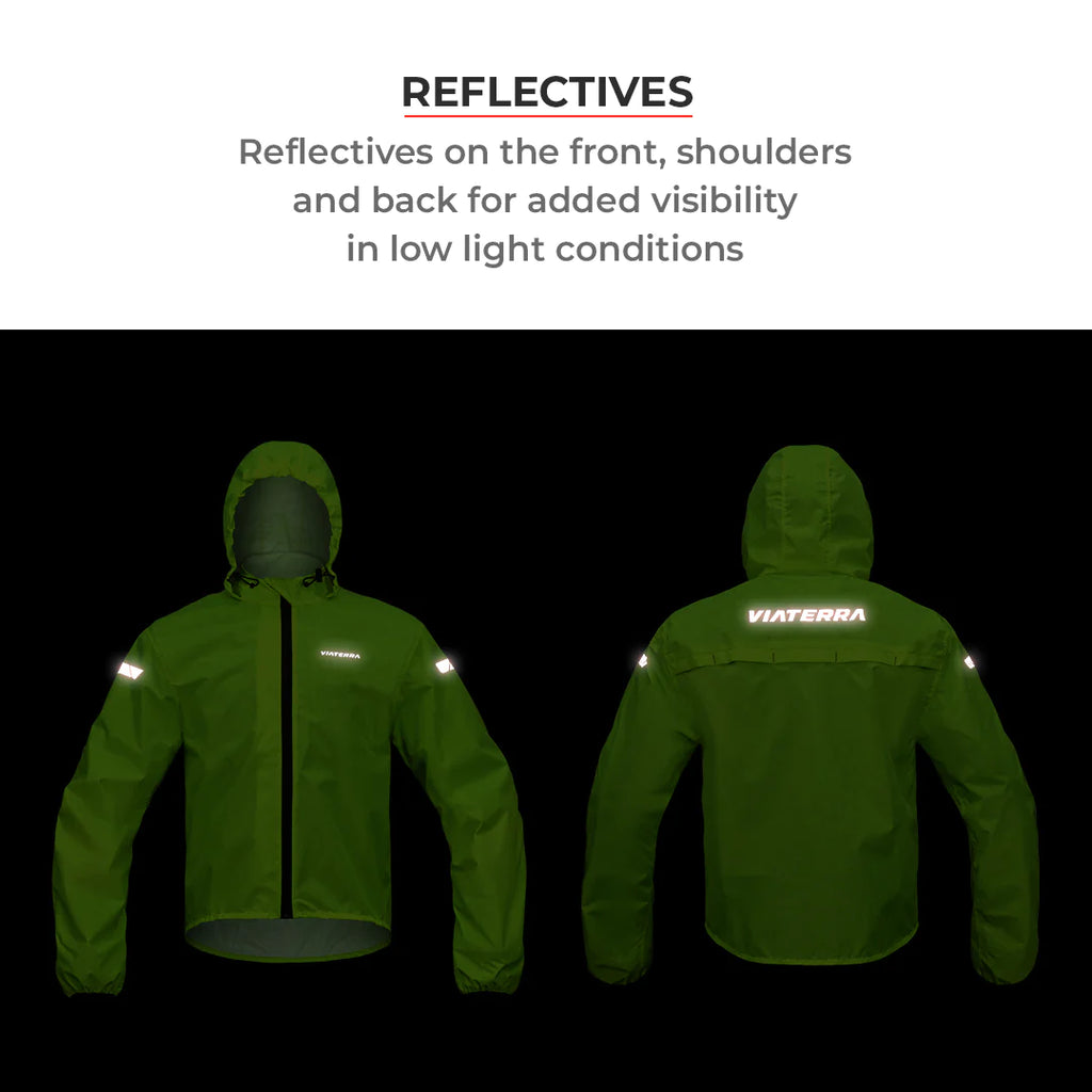 VIATERRA-B100 – RAIN JACKET/GREEN)