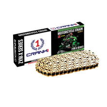 Load image into Gallery viewer, CHAIN FOR BENELLI TRK 502 (2017 ONWARDS)-525 PITCH ZVM-X-114L-GOLD-CRANK1