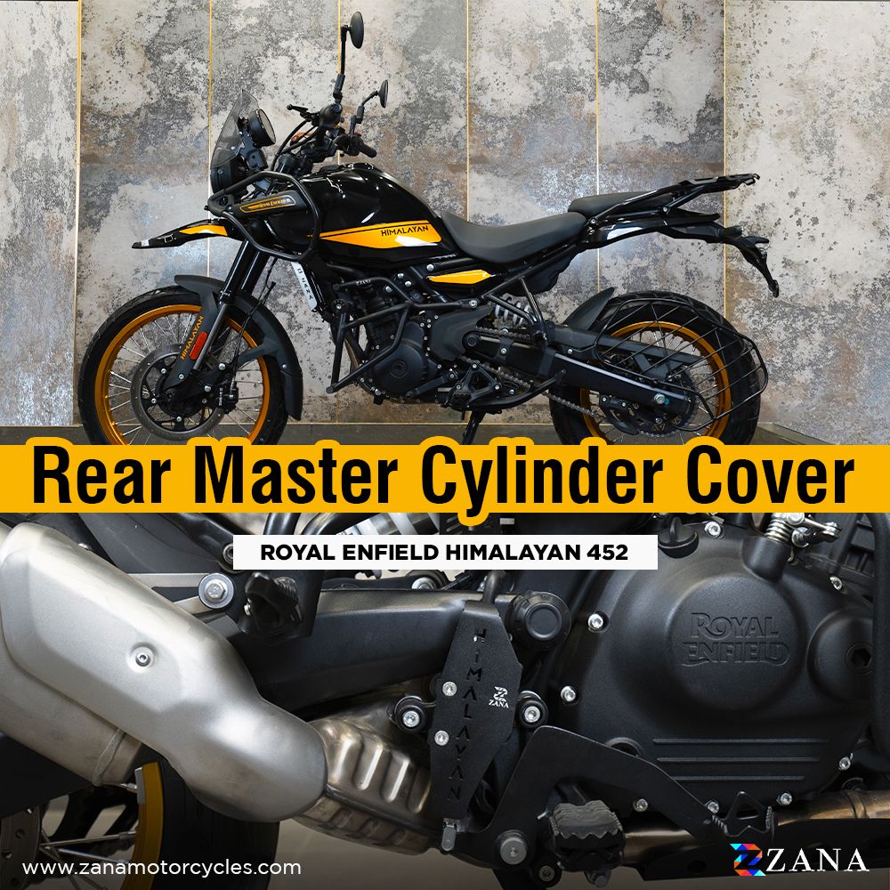 ZANA-REAR MASTER CYLINDER COVER ALUMINIUM BLACK T-2 FOR HIMALAYAN 450