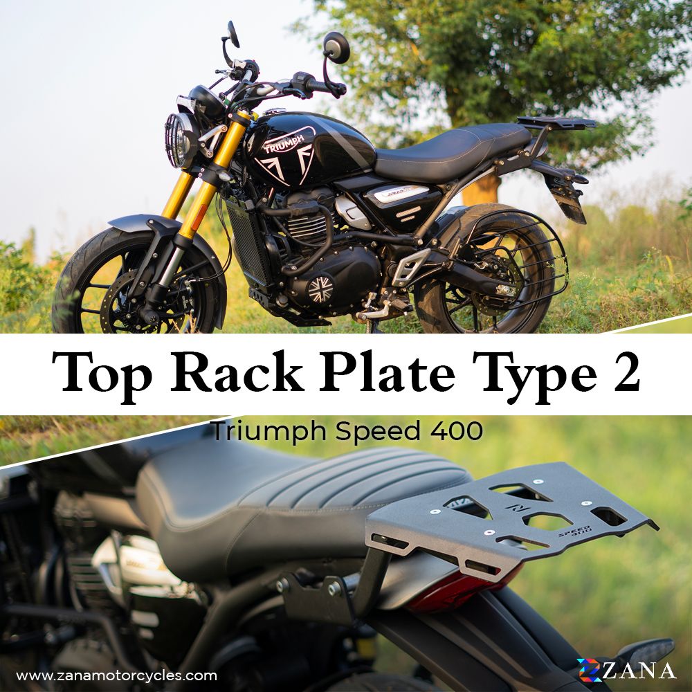 ZANA-TOP RACK WITH PLATE T-2 BLACK FOR FOR TRIUMPH SPEED 400