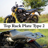 ZANA-TOP RACK WITH PLATE T-2 BLACK FOR FOR TRIUMPH SPEED 400