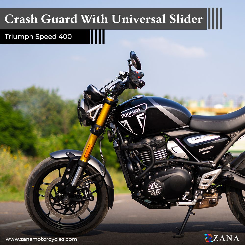 ZANA-CRASH GUARD WITH PUCK SLIDER BLACK FOR TRIUMPH SPEED 400