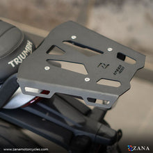 Load image into Gallery viewer, ZANA-TOP RACK WITH PLATE T-1 BLACK FOR FOR TRIUMPH SPEED 400