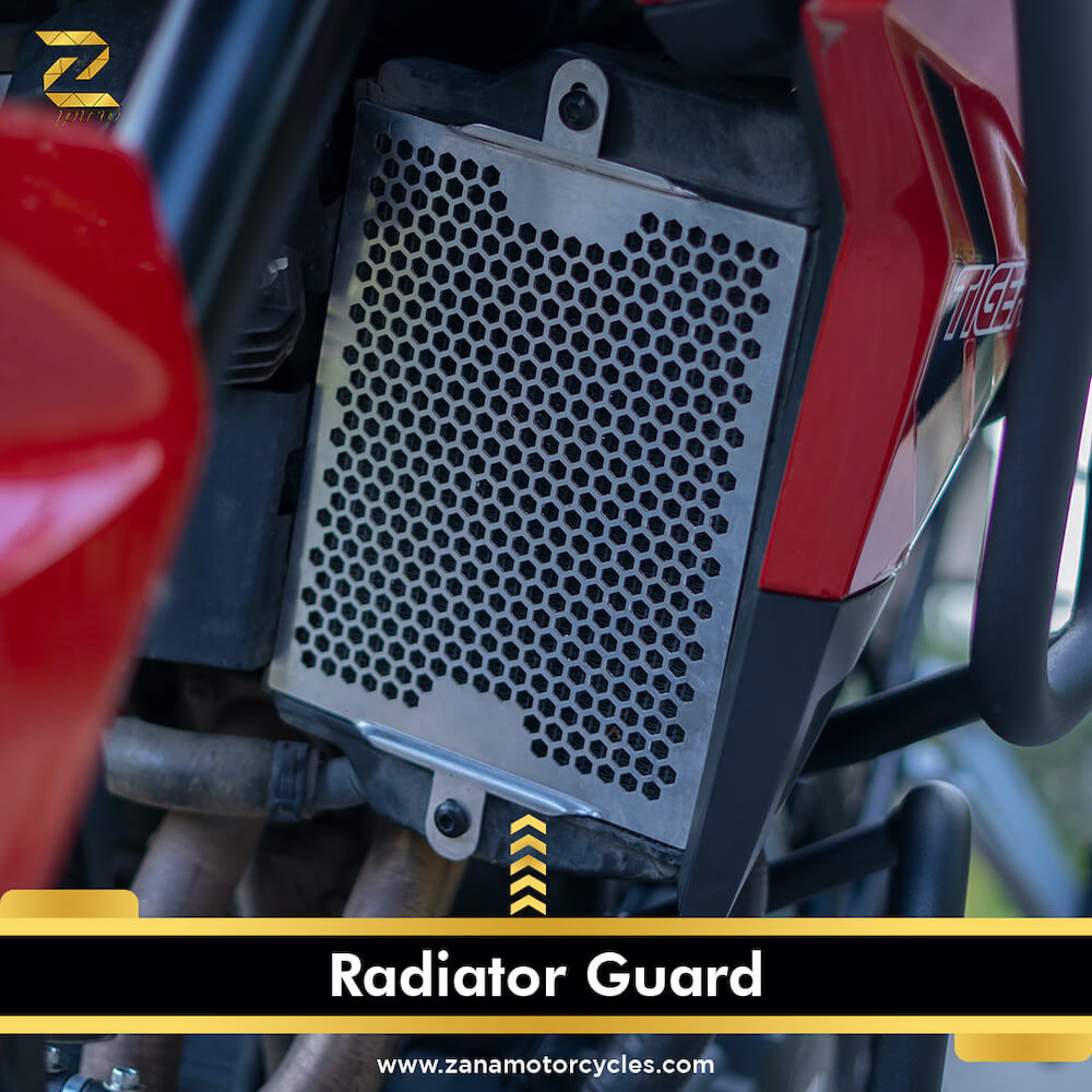 Z Pro-Radiator Guard Honeycomb Black (2 MM Alu) Set For Triumph Tiger 850