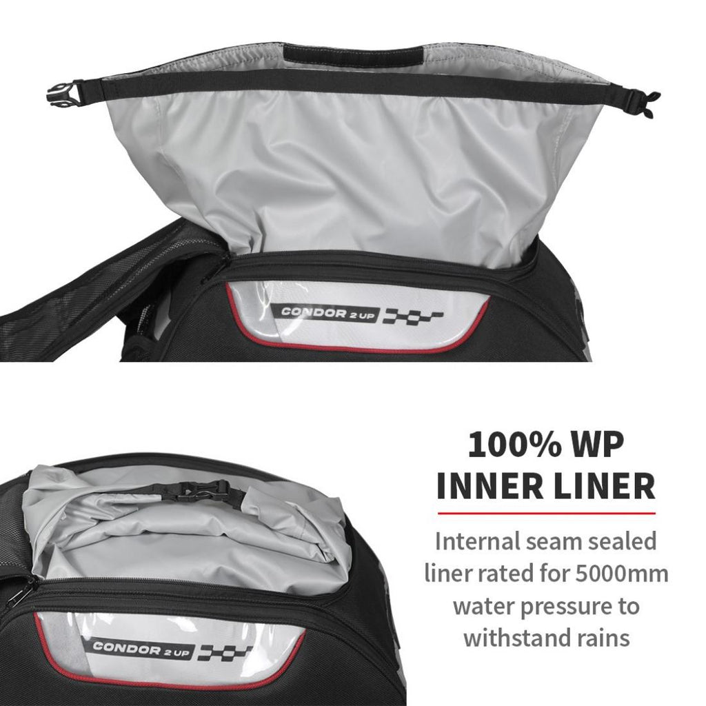 ViaTerra Condor 2UP 100% Waterproof Saddle Bag Black