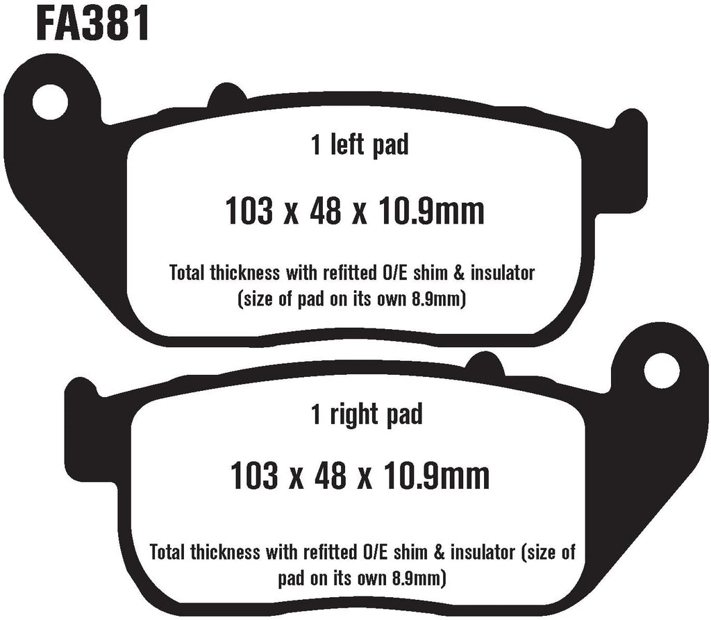 Harley Davidson Super low Brake Pads - EBC Brakes