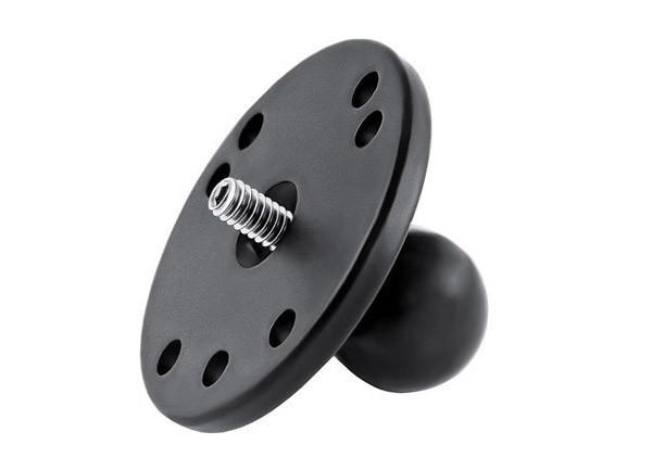 RAM Camera Mount - Threaded Male Post 2.5" Round Base  1" Ball