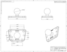 Load image into Gallery viewer, RAM Base - Motorcycle Brake/Clutch Reservoir Cover Base with 1" Ball Centered
