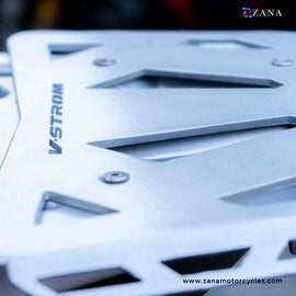 ZANA -NEW TOP RACK PLATE FOR V-STROM 250 SILVER