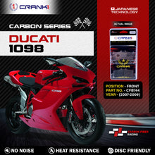 Load image into Gallery viewer, Carbon Brake Pads For Ducati 1098 (2007-2009) - Front - CFB744 - 2 Sets - CRANK1