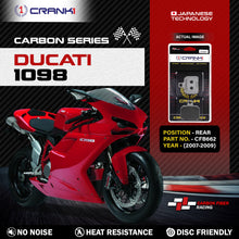 Load image into Gallery viewer, Carbon Brake Pads For Ducati 1098 (2007-2009) - Rear - CFB662 - 1 Set - CRANK1