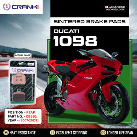Sintered Brake Pads For Ducati 1098 (2007-2009) - Rear - CB662 - 1 Set - CRANK1