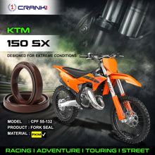 Load image into Gallery viewer, Fork Oil Seals Pair For KTM 150 SX - CPF55-132 - CRANK1