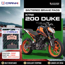 Sintered Brake Pads For KTM 200 Duke (2012 Onwards) - Front - CB606 - 1 Set - CRANK1