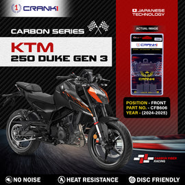 Carbon Brake Pads For KTM 250 Duke GEN-3 (2024-2025) - Front - CFB606 - 1 Set - CRANK1