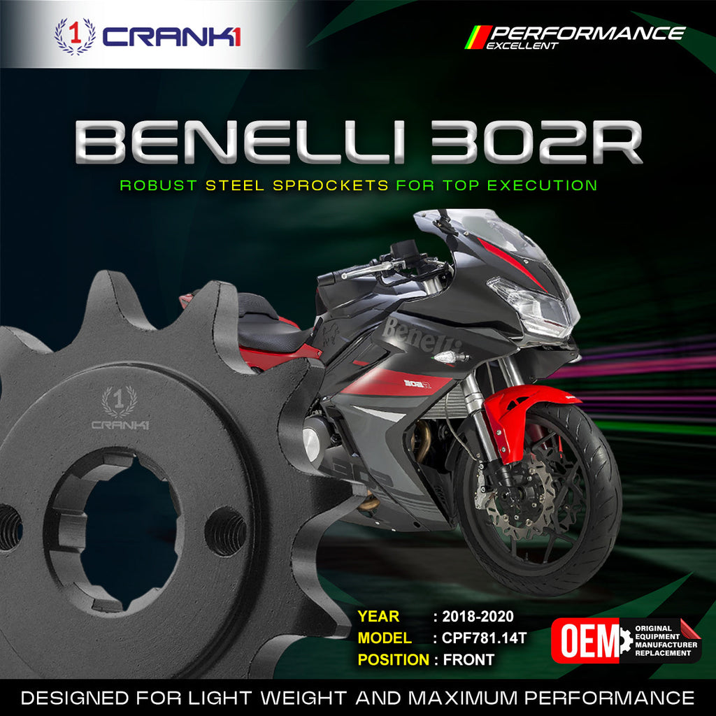 Sprocket For Benelli 302R (2018-2020) - Front - CPF781.14T - CRANK1