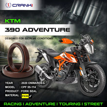 Load image into Gallery viewer, Fork Oil Seals Pair For KTM 390 Adventure (2020 Onwards) - CPF55-114 - CRANK1