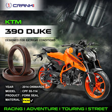 Load image into Gallery viewer, Fork Oil Seals Pair For KTM 390 Duke (2014 Onwards) - CPF55-114 - CRANK1