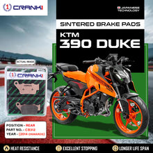 Load image into Gallery viewer, Sintered Brake Pads For KTM 390 Duke (2014 Onwards) - Rear - CB312 - 1 Set - CRANK1