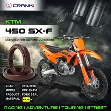 Load image into Gallery viewer, Fork Oil Seals Pair For KTM 450 SX-F (2017-2020) - CPF55-132 - CRANK1