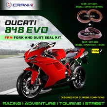 Load image into Gallery viewer, Fork And Dust Seals Kit For Ducati 848 EVO (2011-2013) - CRANK1