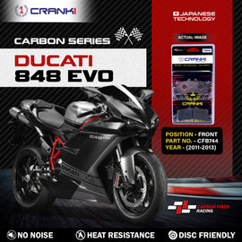Carbon Brake Pads For Ducati 848 EVO (2011-2013) - Front - CFB744 - 2 Sets - CRANK1
