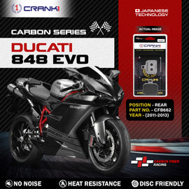 Carbon Brake Pads For Ducati 848 EVO (2011-2013) - Rear - CFB662 - 1 Set - CRANK1