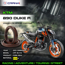 Load image into Gallery viewer, Fork Oil Seals Pair For KTM 890 Duke R (2023 Onwards) - CPF55-114 - CRANK1