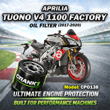 Load image into Gallery viewer, Oil Filter For Aprilia Tuono V4 1100 Factory (2017-2020) - CPO138 - CRANK1