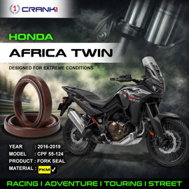 Fork Oil Seals Pair For Honda Africa Twin (2016-2019) - CPF55-124 - CRANK1
