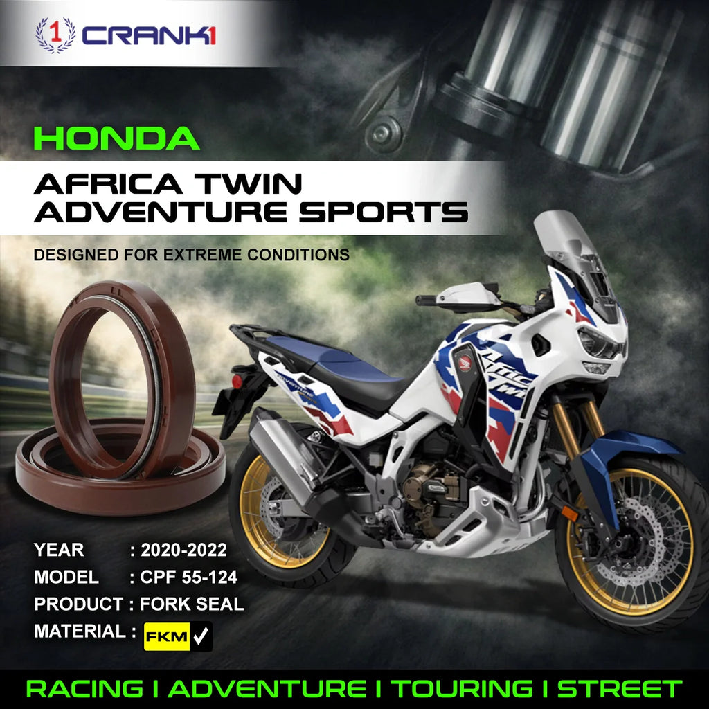 Fork Oil Seals Pair For Honda Africa Twin Adventure Sports (2020-2022) - CPF55-124 - CRANK1