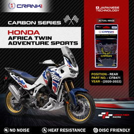 Carbon Brake Pads For Honda  Africa Twin Adventure Sports (2020-2022) - Rear - CFB471 - 1 Set - CRANK1