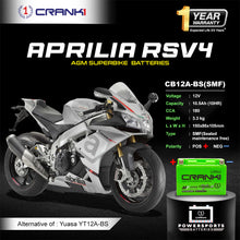 Load image into Gallery viewer, Battery For Aprilia RSV4 (2017-2025) - CB12A-BS - Factory Activated - CRANK1