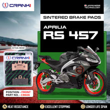 Load image into Gallery viewer, Sintered Brake Pads For Aprilia RS 457 - Front - CB606 - 1 Set  - CRANK1