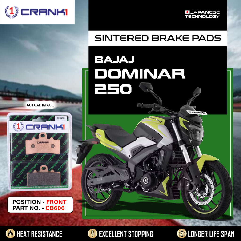Sintered Brake Pads For Bajaj Dominar 250 - Front - CB606 - 1 Set  - CRANK1