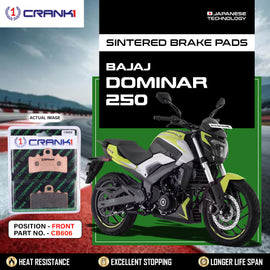 Sintered Brake Pads For Bajaj Dominar 250 - Front - CB606 - 1 Set  - CRANK1