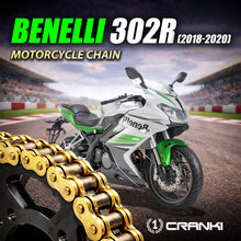 Load image into Gallery viewer, Chain For Benelli 302R (2018-2020) - 525 Pitch x 108 Links Gold (ZVMX) - CRANK1