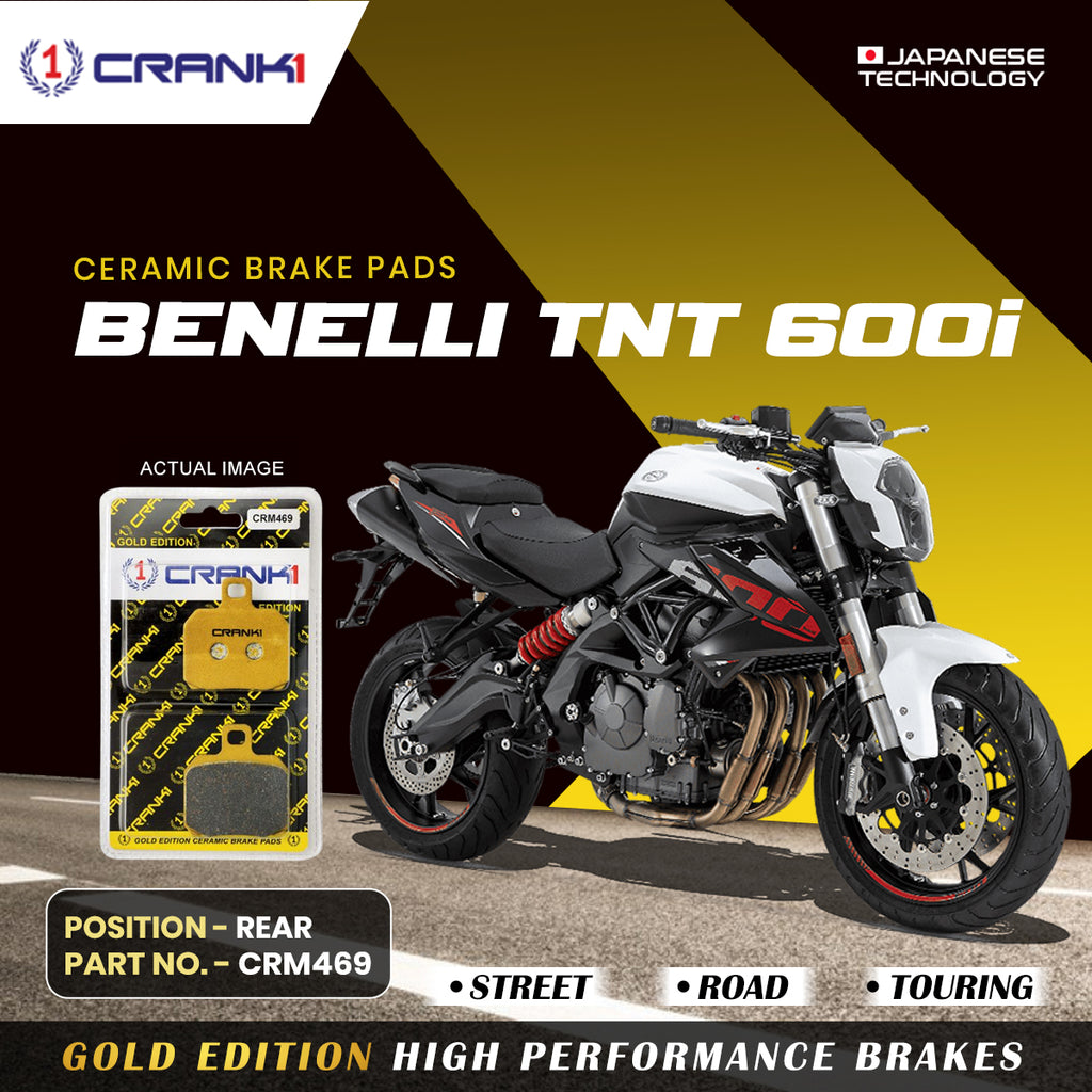 Ceramic Brake Pad For Benelli TNT 600i - Rear - CRM469 - 1 Set - CRANK1