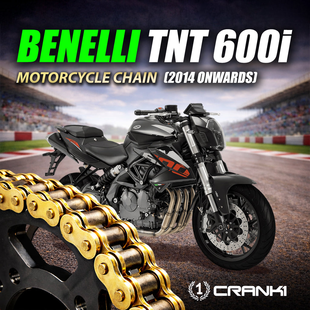 Chain For Benelli TNT600i (2014 Onwards) - 525 Pitch x 118 Links Gold (ZVMX) - CRANK1
