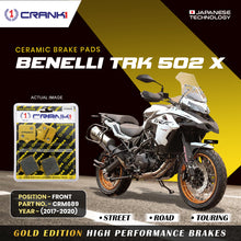 Load image into Gallery viewer, Ceramic Brake Pad For Benelli TRK 502 X (2017-2020) - Front - CRM689 - 2 Sets - CRANK1