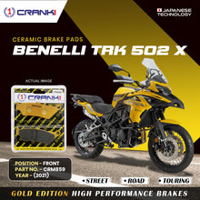 Load image into Gallery viewer, Ceramic Brake Pad For Benelli TRK 502 X (2021) - Front - CRM859 - 1 Set - CRANK1