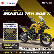 Load image into Gallery viewer, Ceramic Brake Pad For Benelli TRK 502 X (2021) - Rear - CRM371 - 1 Set - Crank1
