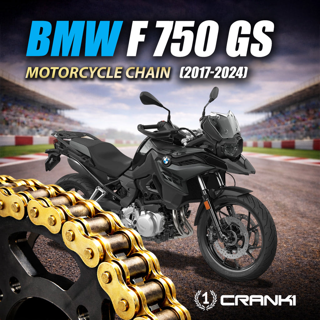 Chain For BMW F 750 GS (2017-2024) - 525 Pitch x 122 Links Gold (ZVMX) - CRANK1