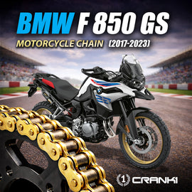 Chain For BMW F 850 GS (2017-2023) - 525 Pitch x 122 Links Gold (ZVMX) - CRANK1