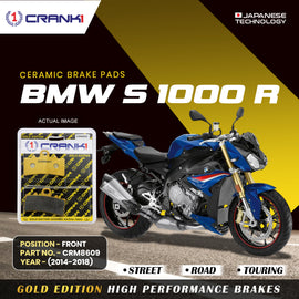 Ceramic Brake Pad For BMW S 1000 R (2014-2018) - Front - CRM8609 - 1 Set - CRANK1
