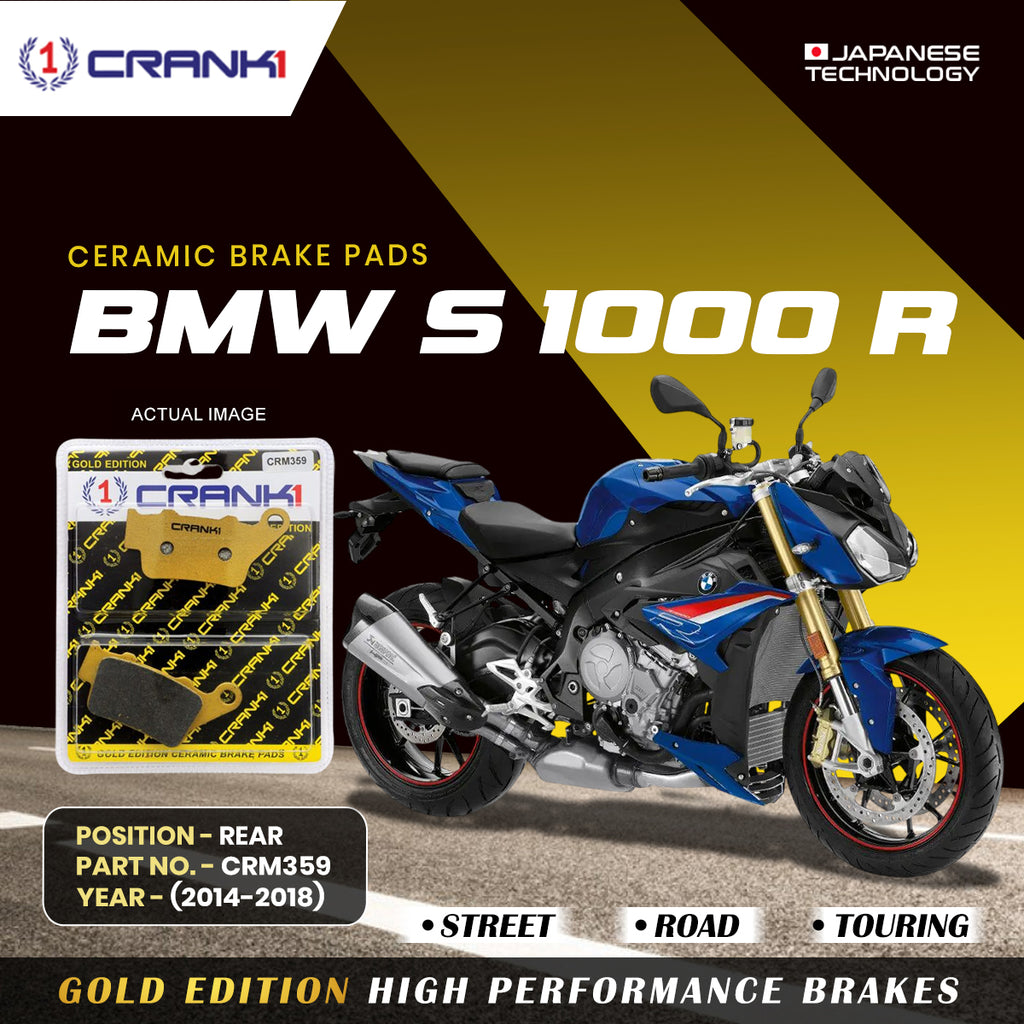 Ceramic Brake Pad For BMW S 1000 R (2014-2018) - Rear - CRM359 - 1 Set - CRANK1