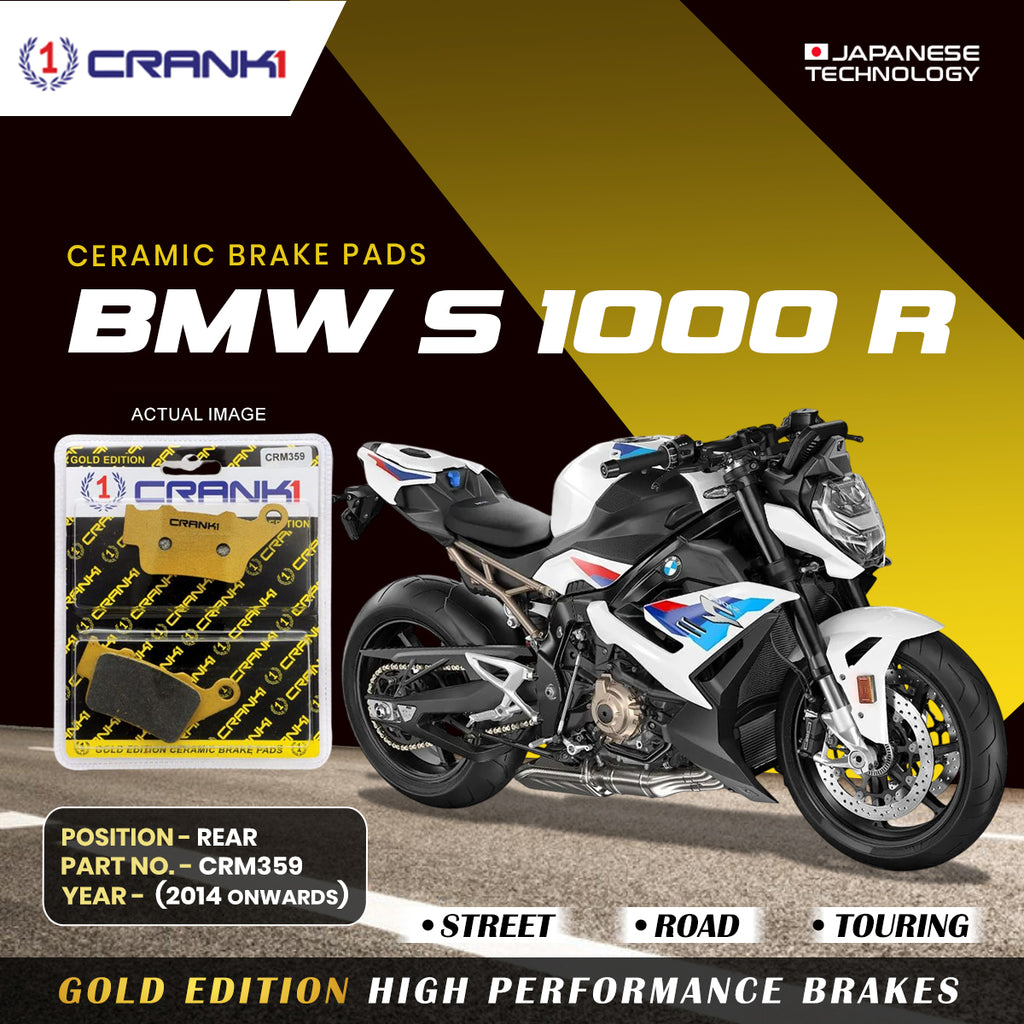 Ceramic Brake Pad For BMW S 1000 R (2014 Onwards) - Rear - CRM359 - 1 Set - CRANK1