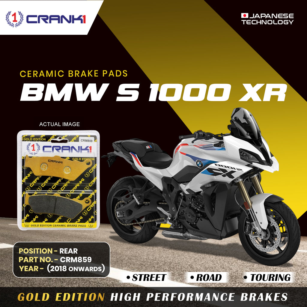 Ceramic Brake Pad For BMW S 1000 XR (2018 Onwards) - Rear - CRM859 - 1 Set - CRANK1
